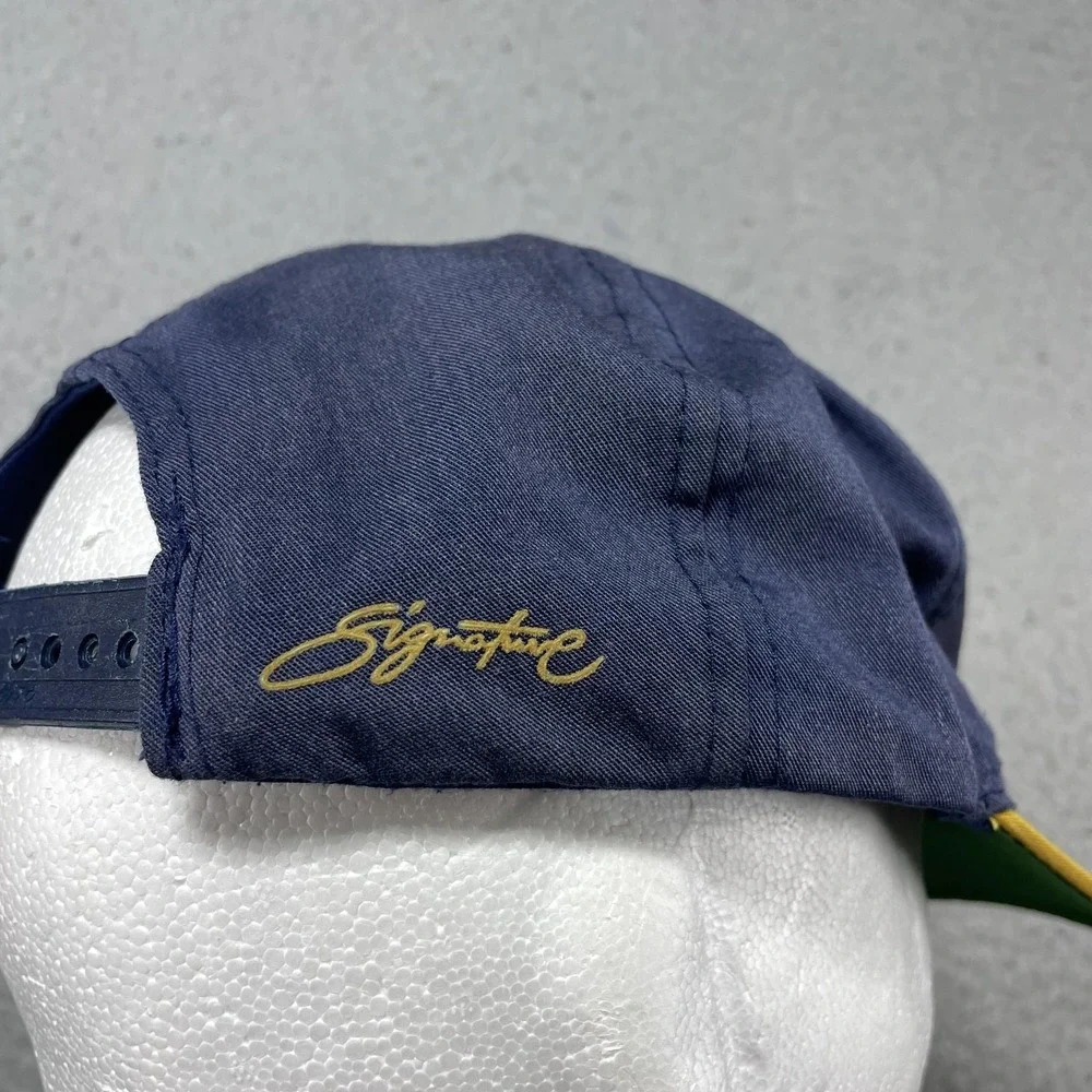 Vintage Michigan Wolverines Hat Cap Snap Back Mens One‎ Size Blue NCAA The Game